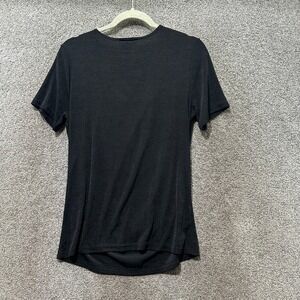 VTG‎ Frazier Lawrence Blouse Top Women Large Black Cowl Neck USA Made Minmalist